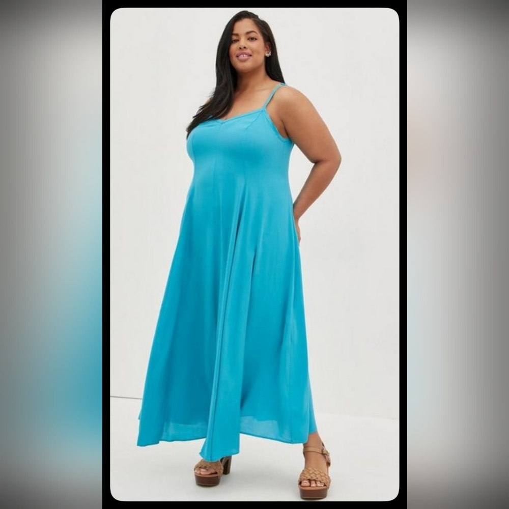TORRID☆Teal Trapeze Maxi Dress